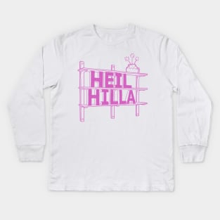 Heil Hilla Pink Kids Long Sleeve T-Shirt